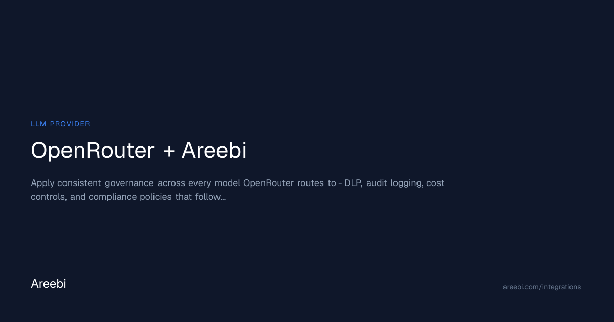 OpenRouter Integration - Areebi AI Governance