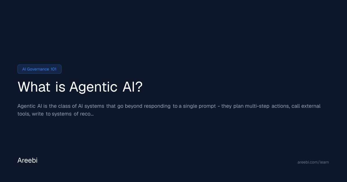 What is Agentic AI? - AI Governance 101 | Areebi